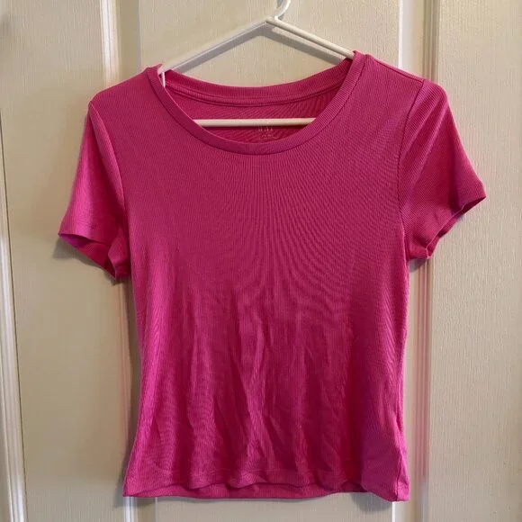 Mini Rib Cropped T-shirt - Picture 2 of 4